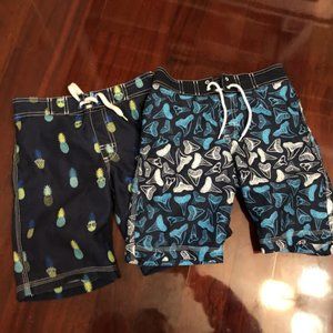 Two Boys Swimsuit Shorts - Size Small - Gymboree